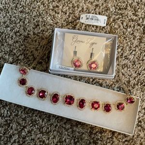 Gemma Layne Pink Necklace & Earrings Set